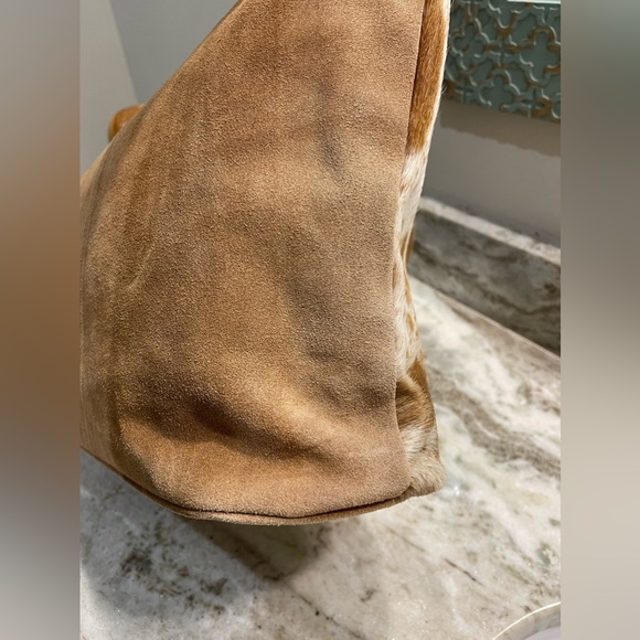 David Jeffery Cow Hide Shoulder Bag Tote - Picture 8 of 14